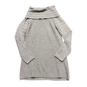 Neiman Marcus Cashmere Foldover Longer Length Sweater